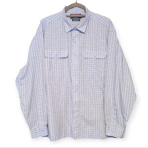 Vineyard Vines Men's Marina Shirt Long Sleeve Collared Button Up Blue Plaid XL